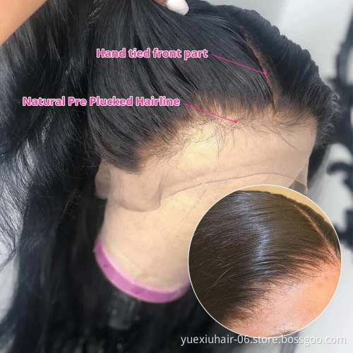 Ready to Ship Cuticle Aligned Transparent Frontal Closure 13x4 5x5 Swiss Scalp HD Brazilian Full Lace Frontal Human Hair Wigs